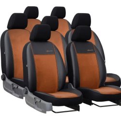 Exclusive, brun, med eco-l�der og alcantara