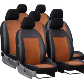 Exclusive, brun, med eco-l�der og alcantara