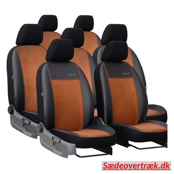 Exclusive, brun, med eco-l�der og alcantara